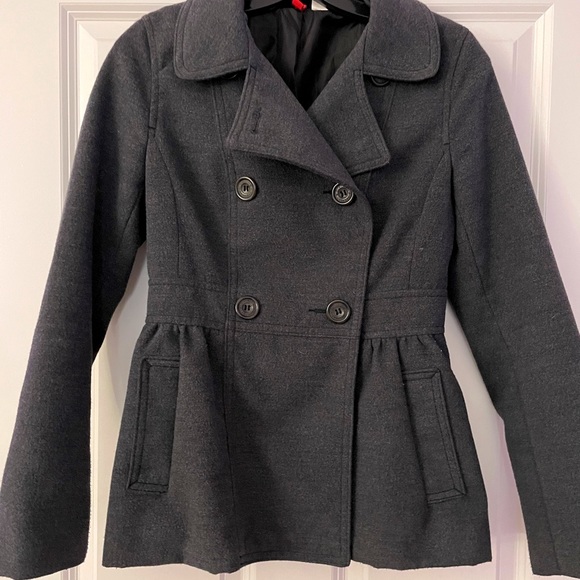 H&M Jackets & Blazers - Gray Peacoat